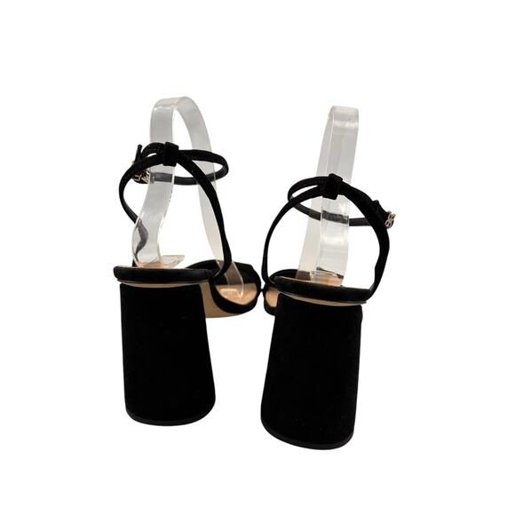 Sam Edelman Kia Sandal Block Ankle Strap Heels Black Size 10 Preppy Minimalist - Picture 9 of 14